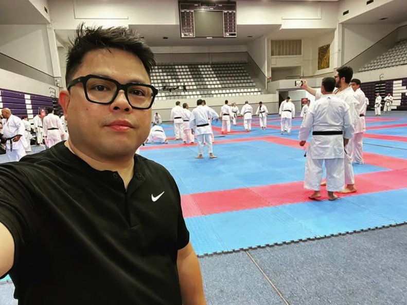 Kenji Nakata at a karate tournament